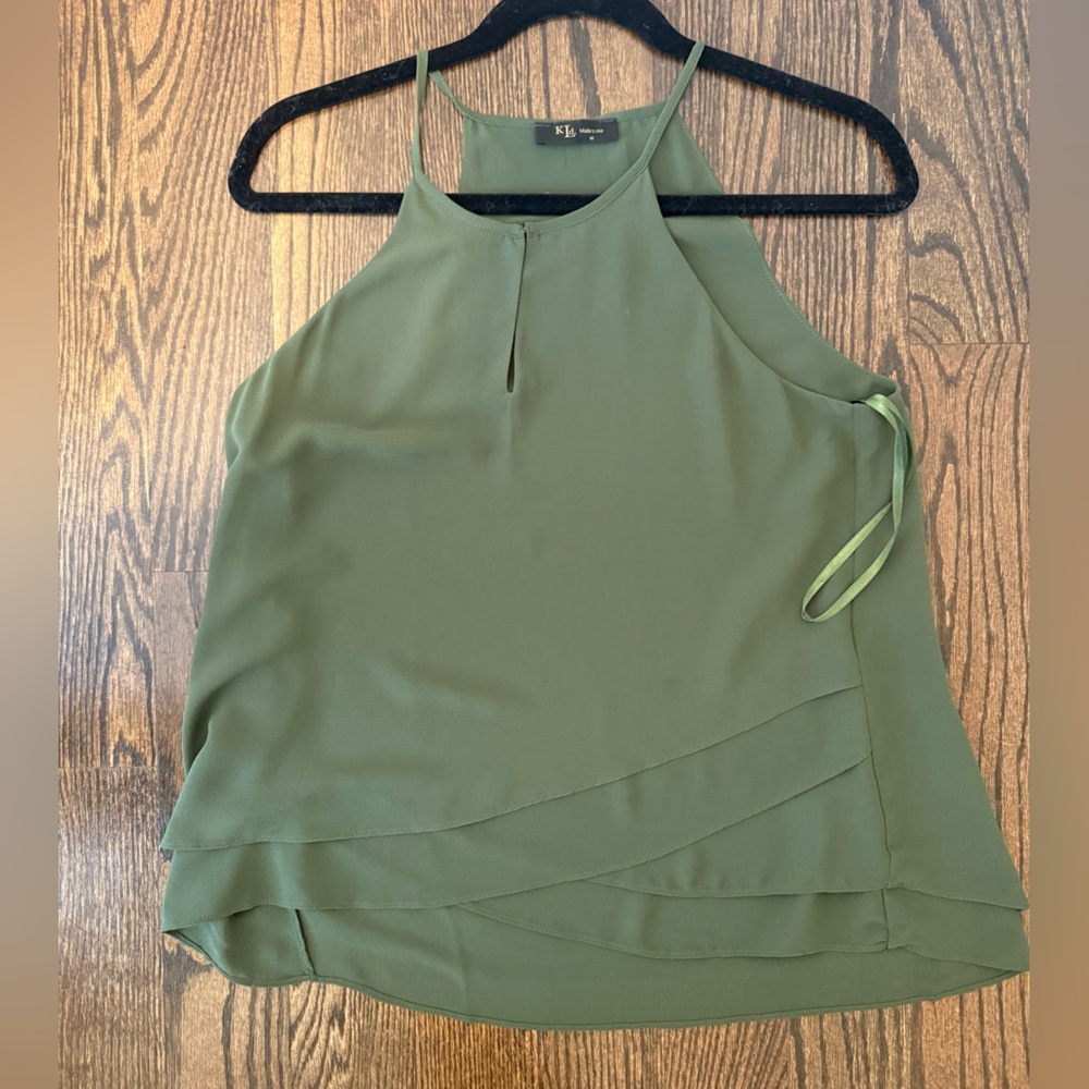 Elegant Olive Green Tank Top